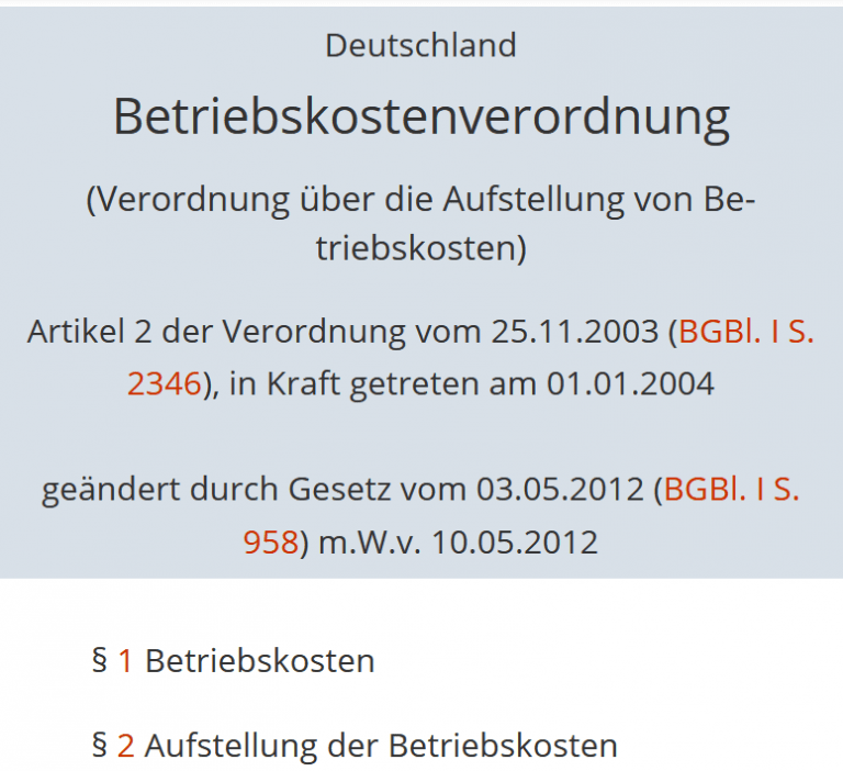 Was ist die Betriebskostenverordnung? Das Immoprentice Immobilien Glossar